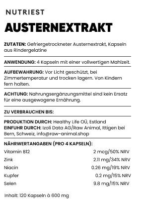 Capsule di Estratto Puro di Ostrica