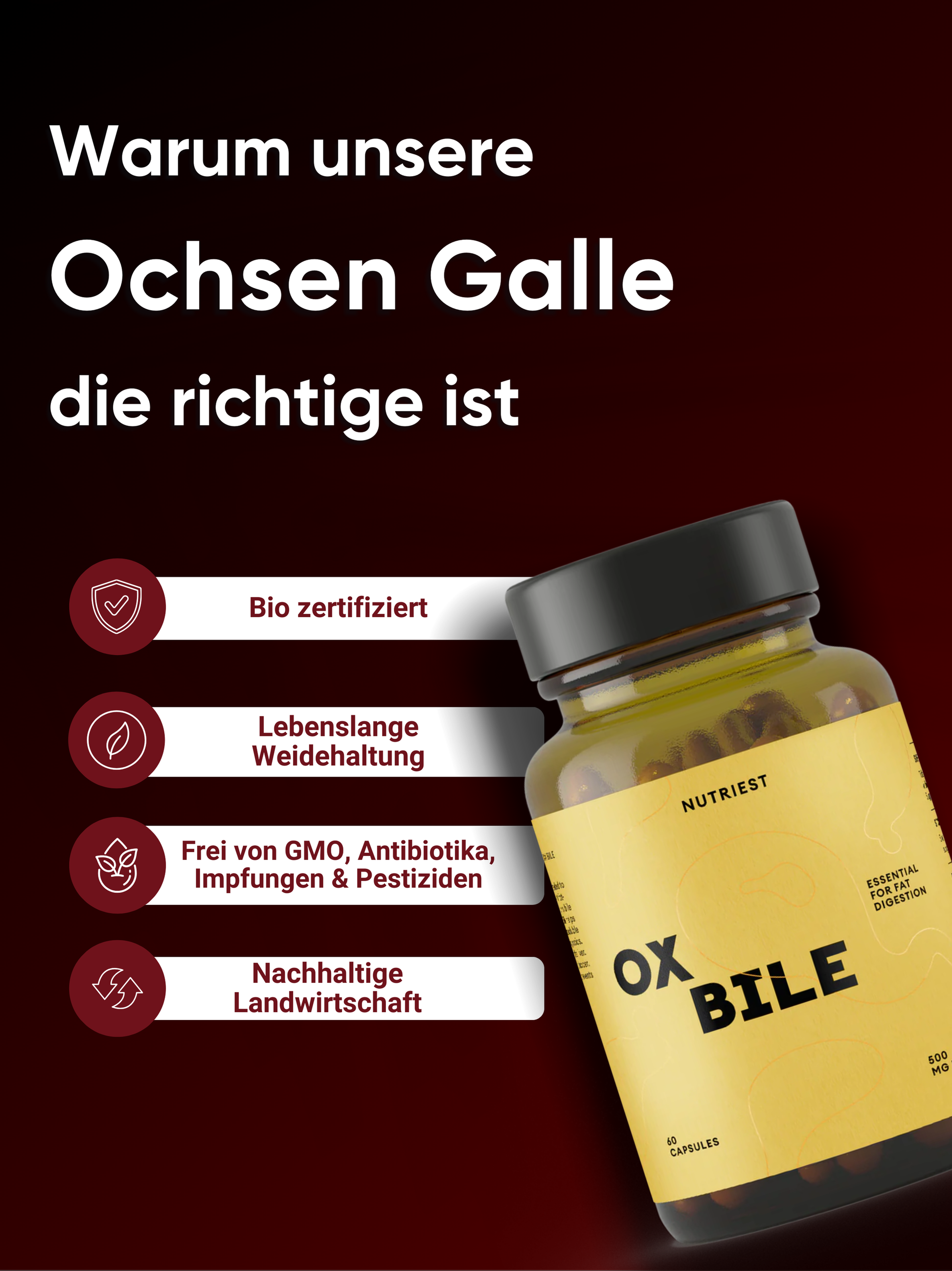 Bio Weiderind Ochsen Galle Kapseln online kaufen | Raw Animal