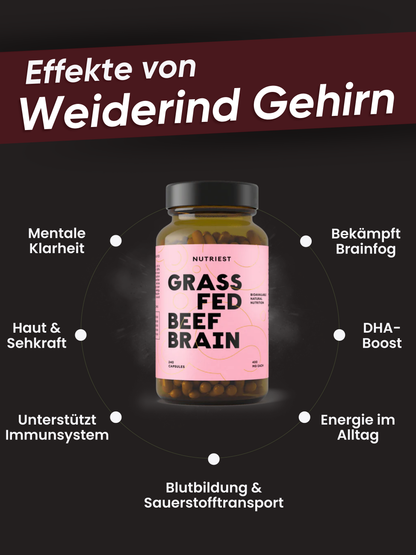 Cerebro de Res de Pastoreo Seco en Cápsulas