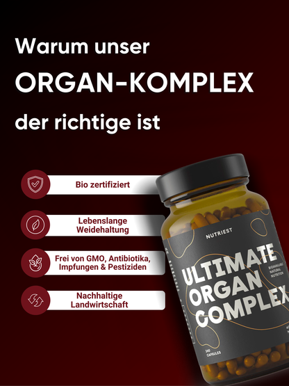 Getrockneter Bio Weiderind Ultimate Organ-Komplex in Kapseln online kaufen | Raw Animal
