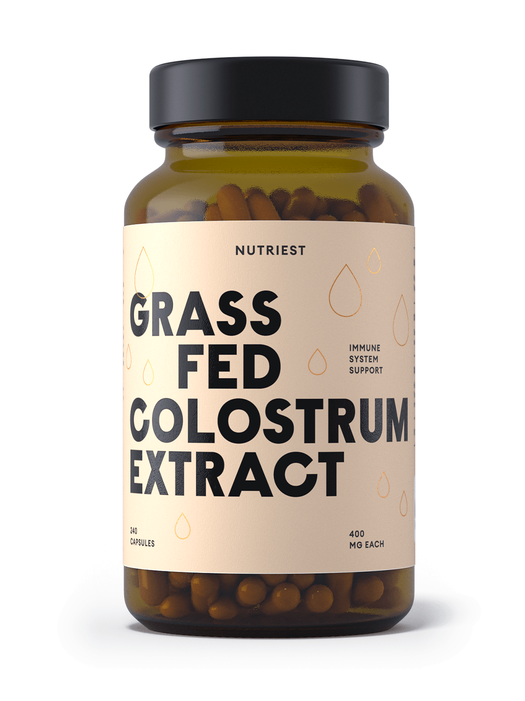 Extracto de Calostro de Res de Pastoreo Seco en Cápsulas