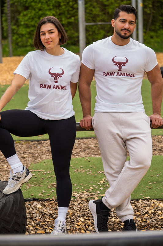 La T-Shirt Raw Animal in Bianco Classico