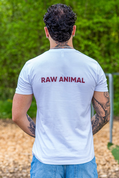 La Camiseta Raw Animal en Blanco Clásico