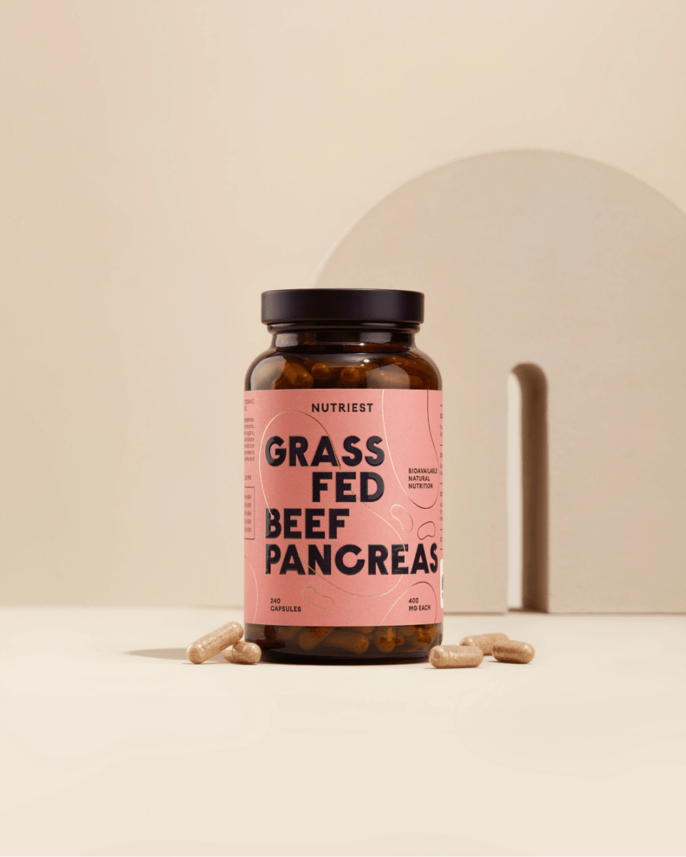 Getrocknetes Bio Weiderind Pankreas in Kapseln NUTRIEST - Raw Animal