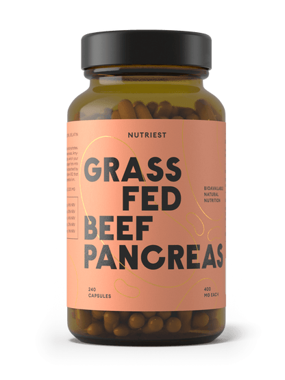 Getrocknetes Bio Weiderind Pankreas in Kapseln NUTRIEST - Raw Animal