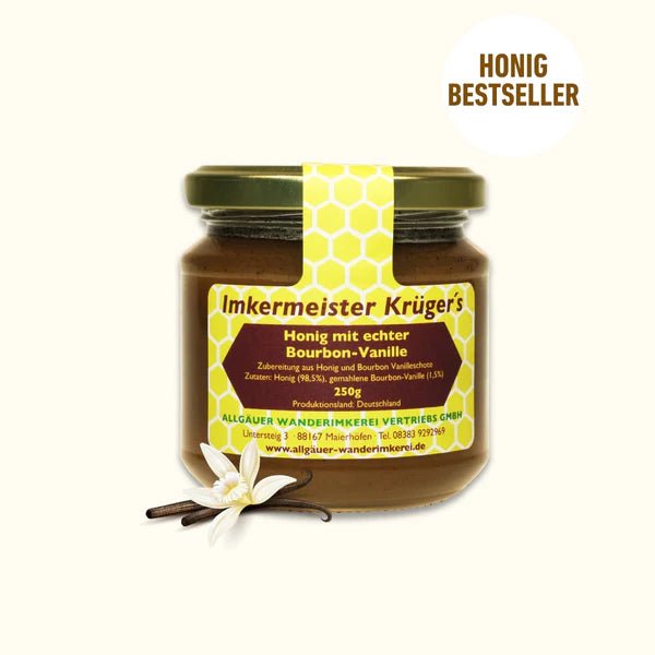 Honig mit echter Bourbon-Vanille 250g Imkermeister Krüger - Raw Animal