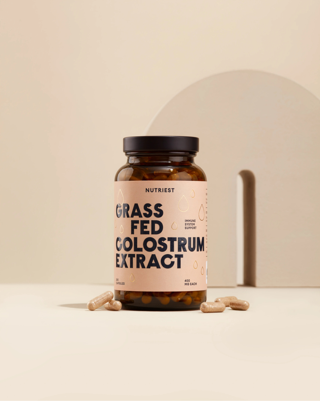 Extracto de Calostro de Res de Pastoreo Seco en Cápsulas